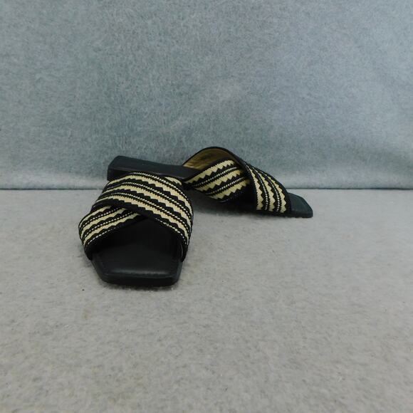 Ann Taylor Women's Flats Woven Straw Crossover Slide Sandals - Size 7 New - Picture 4 of 10